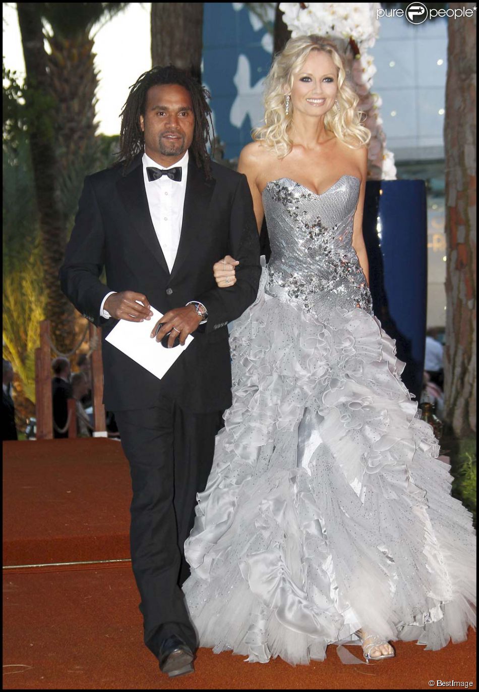 Adriana Et Christian Karembeu A Monaco Le 30 Juillet 2010