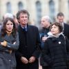 Mazarine Pingeot, Jack Lang et son épouse lors des funérailles de Danielle Mitterrand à Cluny le 26 novembre 2011