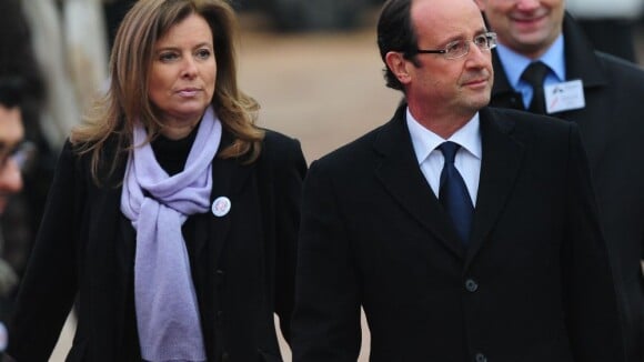 Obsèques Danielle Mitterrand : François Hollande et sa compagne près de Mazarine