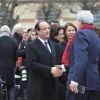 François Hollande lors des funérailles de Danielle Mitterrand à Cluny le 26 novembre 2011