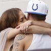 Jennifer Lopez avec son petit ami Casper Smart semblent terriblement amoureux lors d'une pause entre deux répétitions de danse à Los Angeles le 18 novembre 2011