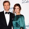 Colin Firth et son épouse Livia lors des British Fashion Awards à Londres le 28 novembre 2011