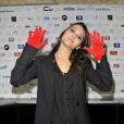 Joyce Jonathan lors de la soirée "Deux mains rouges" en faveur de l'association Sidaction à Paris, le 28 novembre 2011