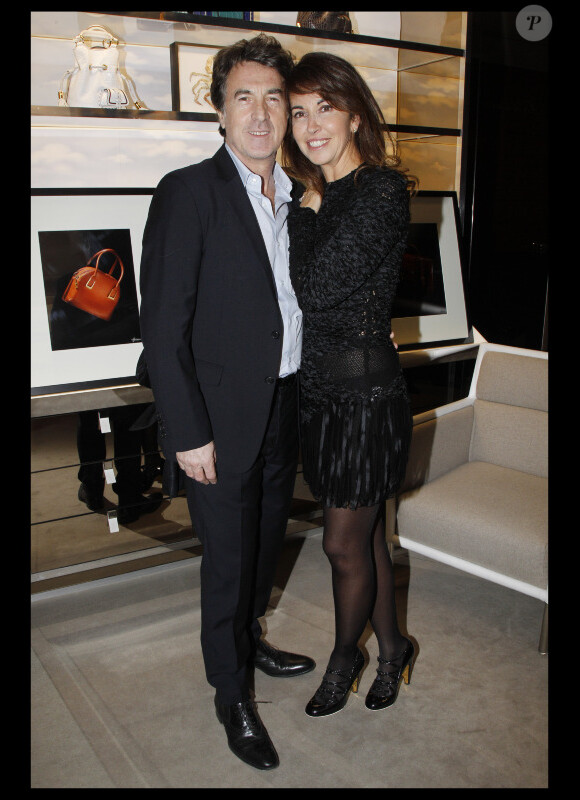 François Cluzet et sa femme Narjiss lors de la soirée du 135e anniversaire de la maison Lancel à Paris le 24 novembre 2011