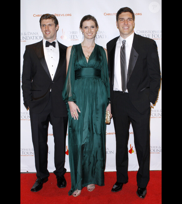 Matthew Reeve, Alexandra Reeve et Will Reeve au gala de la fondation Reeve, à New York le 30 novembre 2011.