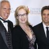 Peter Kiernan, Meryl Streep et Mark Ruffalo au gala de la fondation Reeve, à New York le 30 novembre 2011.
