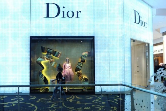 Façade de la boutique Dior au Morocco Mall de Casablanca le 1er décembre 2011