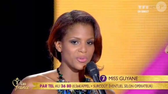 Miss Guyane, demi-finaliste, le samedi 3 décembre 2011 à Brest à l'occasion de l'élection de Miss France 2012.