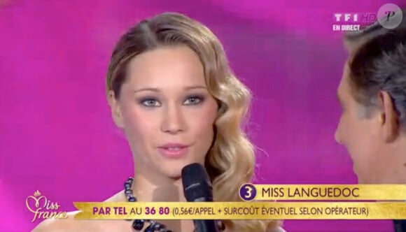 Miss Languedoc, demi-finaliste, le samedi 3 décembre 2011 à Brest à l'occasion de l'élection de Miss France 2012.