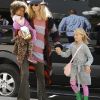 Heidi Klum et ses filles Leni et Lou faisant du shopping le 3 décembre 2011 à Brentwood en Californie