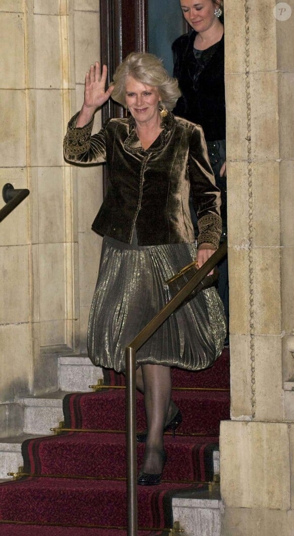Camilla Parker Bowles au concert caritatif de Gary Barlow au Royal Albert Hall, à Londres, le 6 décembre 2011.