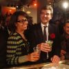 Audrey Pulvar et Arnaud Montebourg, le soir du premier tour des primaires socialistes, à Paris, le 9 octobre 2011.