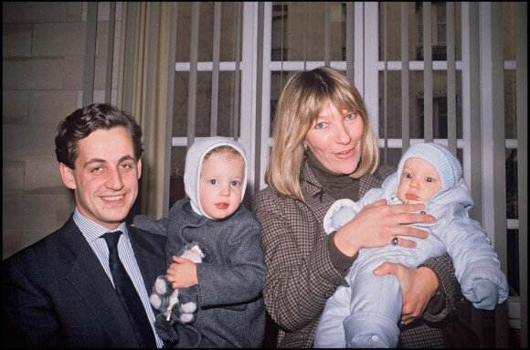 Nicolas Sarkozy et Marie-Dominique Culioli à Neuilly-sur-Seine, en 1986.
