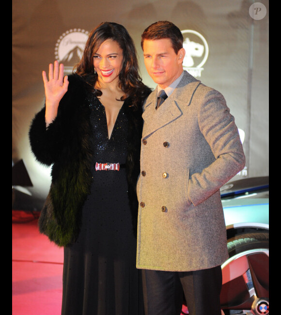 Tom Cruise et Paula Patton à Moscou, le 8 décembre 2011.