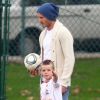 David Beckham le 12 novembre 2011 avec son fils Cruz