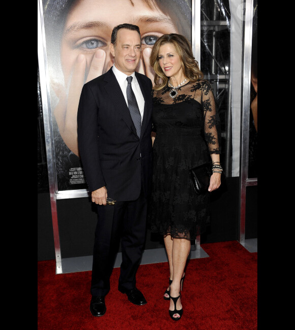 Tom Hanks et sa femme Rita Wilson à l'avant-première de Extrêmement fort et incroyablement près, à New York le 15 décembre 2011.