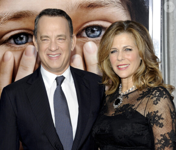 Tom Hanks et sa femme Rita Wilson à l'avant-première de Extrêmement fort et incroyablement près, à New York le 15 décembre 2011.