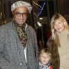 Yannick Noah, Isabelle Camus et leur petit Joalukas à l'inauguration de Jours de fêtes au Grand Palais, à Paris, le 15 décembre 2011.