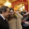 Carla Bruni et Nicolas Sarkozy lors du Noël de l'Elysée le 14 décembre 2011