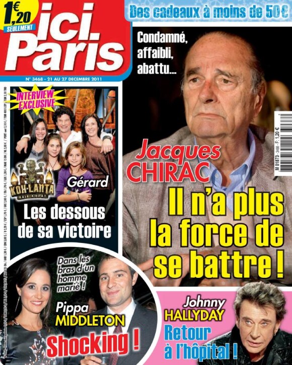 Ici Paris en kiosques le 21 décembre 2011