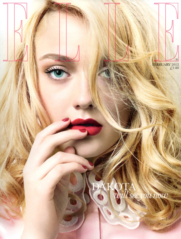 Dakota Fanning en couverture du magazine Elle de février 2012.