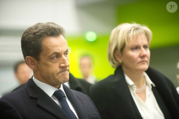 Nadine Morano et Nicolas Sarkozy à Metz, le 1er janvier 2011.