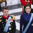 Dans le cadre des célébrations du Nouvel An, la reine Margrethe II de Danemark, entourée de son époux le prince Henrik et de leur fils le prince Frederik avec sa femme la princesse Mary, rencontrait le 3 janvier 2012 les personnels du corps diplomatique à Christiansborg (Copenhague).
