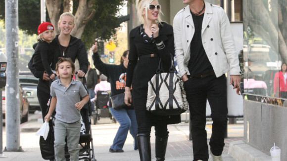 Gwen Stefani : Shopping en famille avec ses adorables bambins et son homme