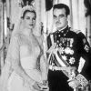 Grace de Monaco et le Prince Rainier (1956, archives).