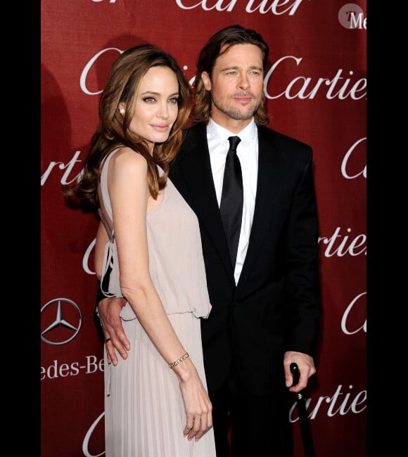 Angelina Jolie et Brad Pitt, le 7 janvier 2012 à Los Angeles.