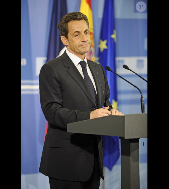 Nicolas Sarkozy le 16 janvier 2012 à Madrid