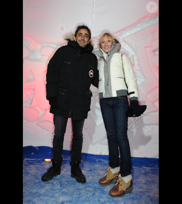 Audrey Lamy lors d'une soirée montagnarde dans un igloo pendant le festival du film de comédie de l'Alpe d'Huez, le 18 janvier 2012