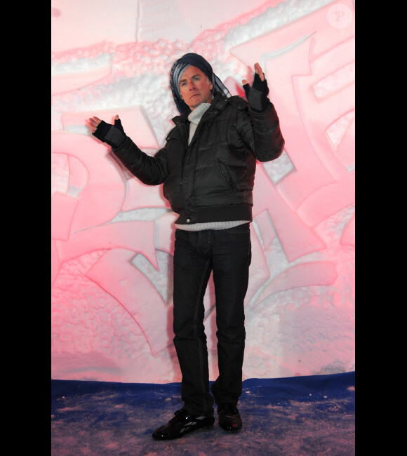 Franck Dubosc lors d'une soirée montagnarde dans un igloo pendant le festival du film de comédie de l'Alpe d'Huez, le 18 janvier 2012