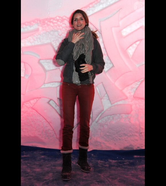 Alicia Taglioni lors d'une soirée montagnarde dans un igloo pendant le festival du film de comédie de l'Alpe d'Huez, le 18 janvier 2012