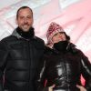 Fred Testot et Valérie Damidot lors d'une soirée montagnarde dans un igloo pendant le festival du film de comédie de l'Alpe d'Huez, le 18 janvier 2012