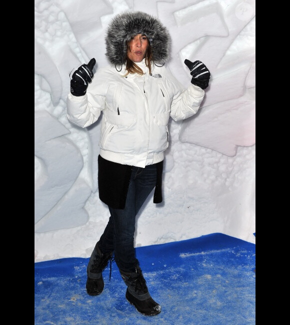 Vanessa Demouy lors d'une soirée montagnarde dans un igloo pendant le festival du film de comédie de l'Alpe d'Huez, le 18 janvier 2012
