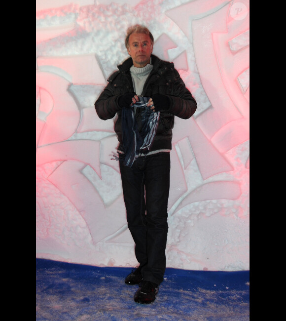 Franck Dubosc lors d'une soirée montagnarde dans un igloo pendant le festival du film de comédie de l'Alpe d'Huez, le 18 janvier 2012