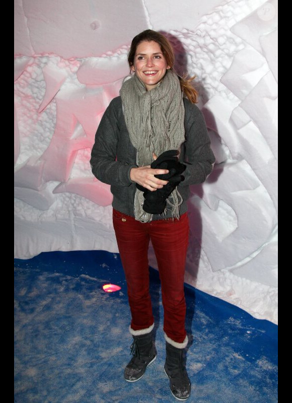 Alice Taglioni lors d'une soirée montagnarde dans un igloo pendant le festival du film de comédie de l'Alpe d'Huez, le 18 janvier 2012