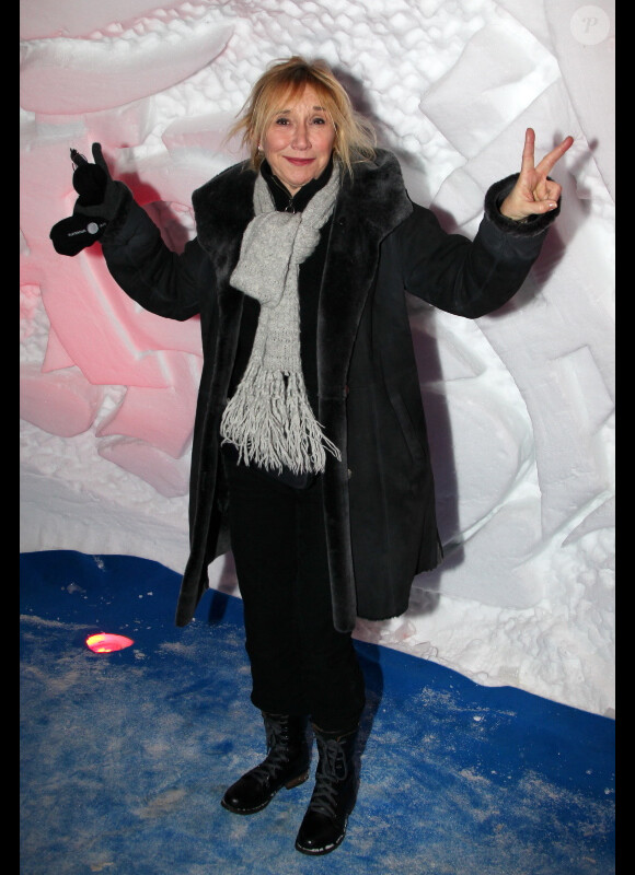 Marie-Anne Chazel lors d'une soirée montagnarde dans un igloo pendant le festival du film de comédie de l'Alpe d'Huez, le 18 janvier 2012