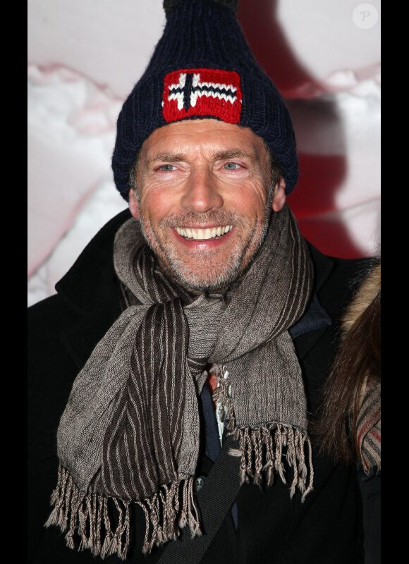Stéphane Freiss lors d'une soirée montagnarde dans un igloo pendant le festival du film de comédie de l'Alpe d'Huez, le 18 janvier 2012