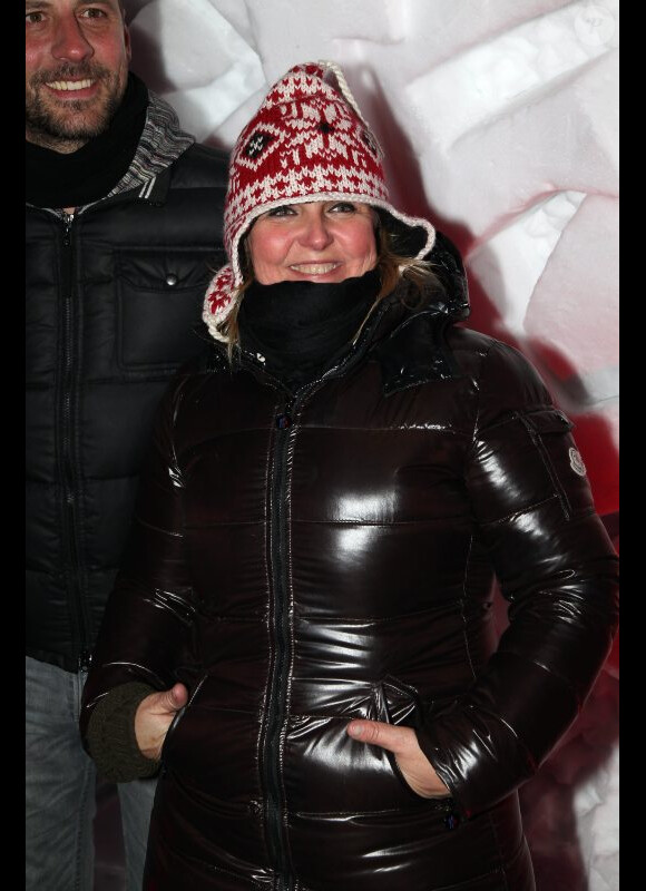 Valérie Damidot lors d'une soirée montagnarde dans un igloo pendant le festival du film de comédie de l'Alpe d'Huez, le 18 janvier 2012