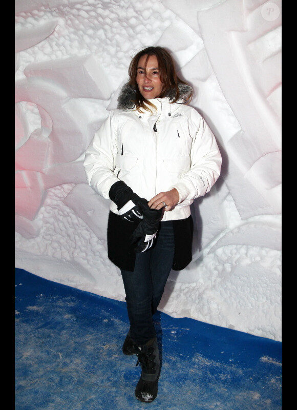 Vanessa Demouy lors d'une soirée montagnarde dans un igloo pendant le festival du film de comédie de l'Alpe d'Huez, le 18 janvier 2012