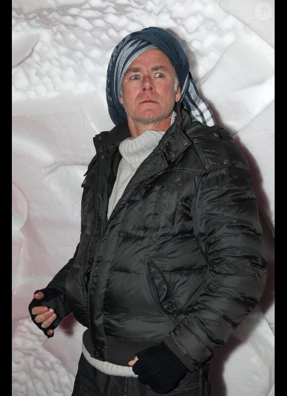 Franck Dubosc lors d'une soirée montagnarde dans un igloo pendant le festival du film de comédie de l'Alpe d'Huez, le 18 janvier 2012