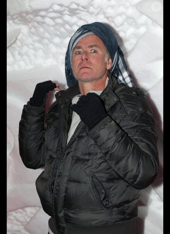 Franck Dubosc lors d'une soirée montagnarde dans un igloo pendant le festival du film de comédie de l'Alpe d'Huez, le 18 janvier 2012