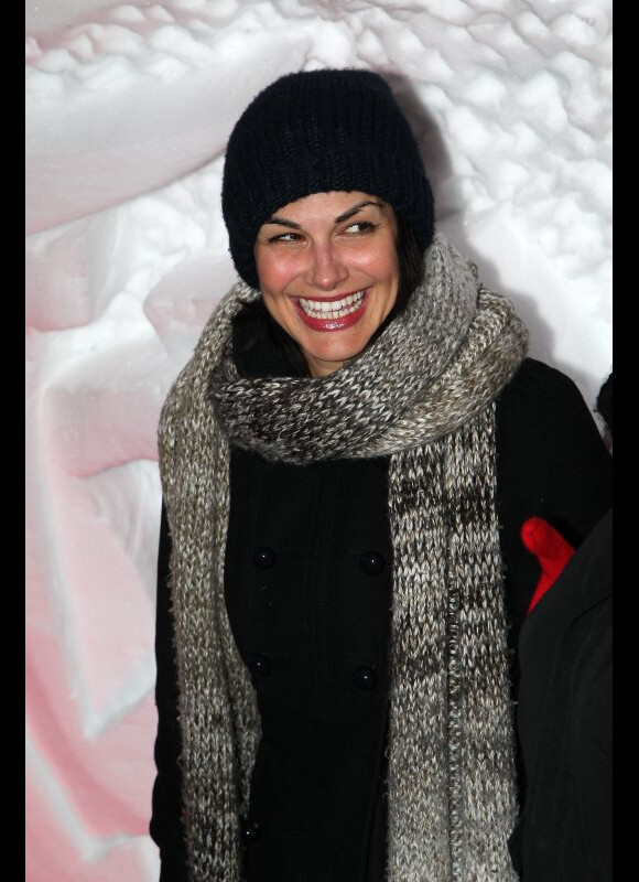Helena Noguerra lors d'une soirée montagnarde dans un igloo pendant le festival du film de comédie de l'Alpe d'Huez, le 18 janvier 2012