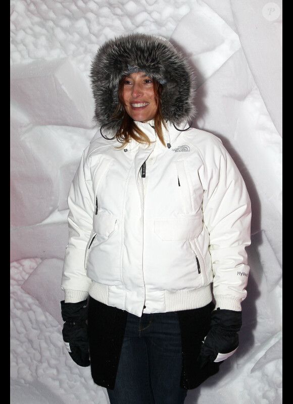 Vanessa Demouy lors d'une soirée montagnarde dans un igloo pendant le festival du film de comédie de l'Alpe d'Huez, le 18 janvier 2012