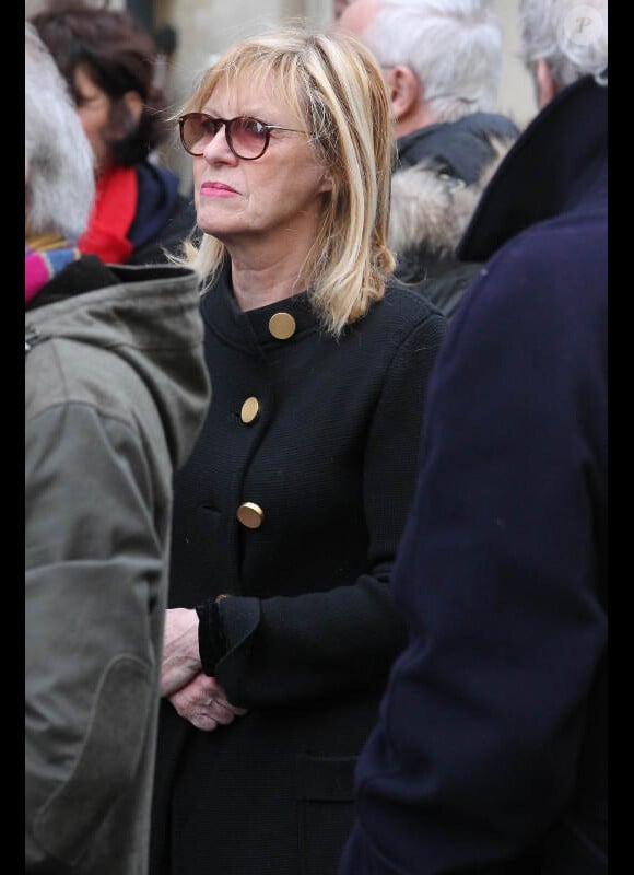 Chantal Ladesou lors des obsèques de Rosy Varte, en l'église arménienne à Paris, le 19 janvier 2012