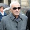 Charles Aznavour lors des obsèques de Rosy Varte, en l'église arménienne à Paris, le 19 janvier 2012