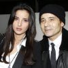 Jean-Luc Delarue et sa compagne Anissa Khel : amoureux lors du défilé Dior Homme A Soldier on my own - prêt-à-porter collection automne-hiver 2011/2013 au Tennis Club de Paris le 21 janvier 2012
 