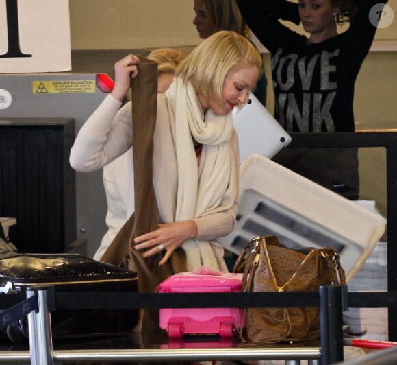 Katherine Heigl à l'aéroport de Los Angeles, le 21 janvier 2012.